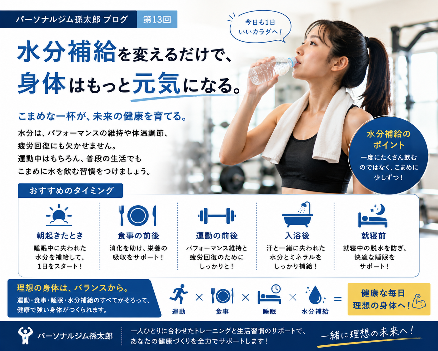 水分補給を変えるだけで、身体はもっと元気になる
