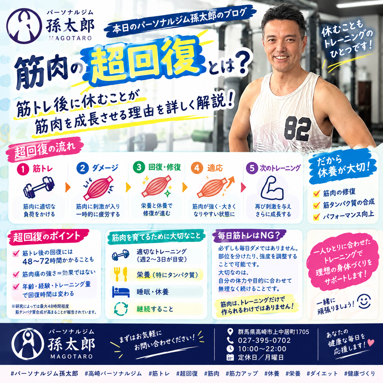 💪筋肉の「超回復」とは？筋トレ後に休むことが筋肉を成長させる理由を詳しく解説！